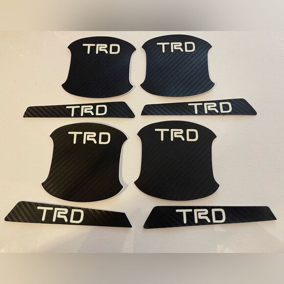 TRD Toyota Carbon Fiber Door Handle Protector Set of 8 NWT - Picture 1 of 6
